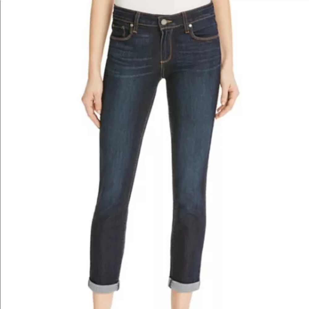 Paige Kylie Crop Premium Denim Mid-Rise w/Roll Up